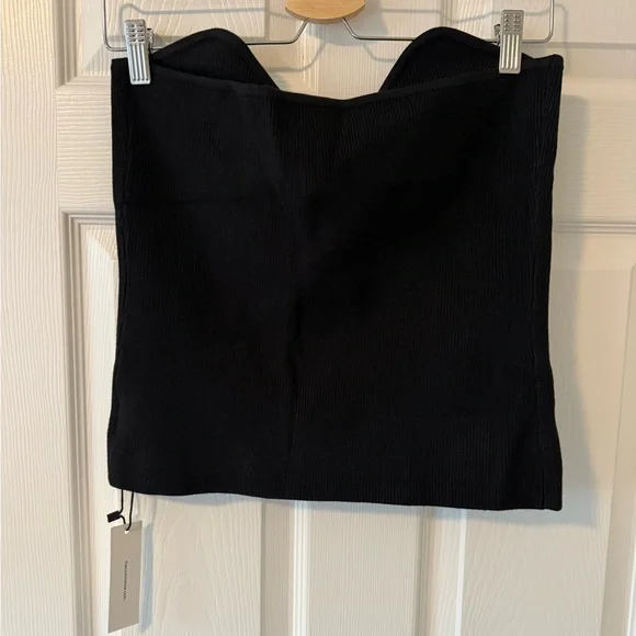 Commense Black Ribbed Top - Picture 3 of 5